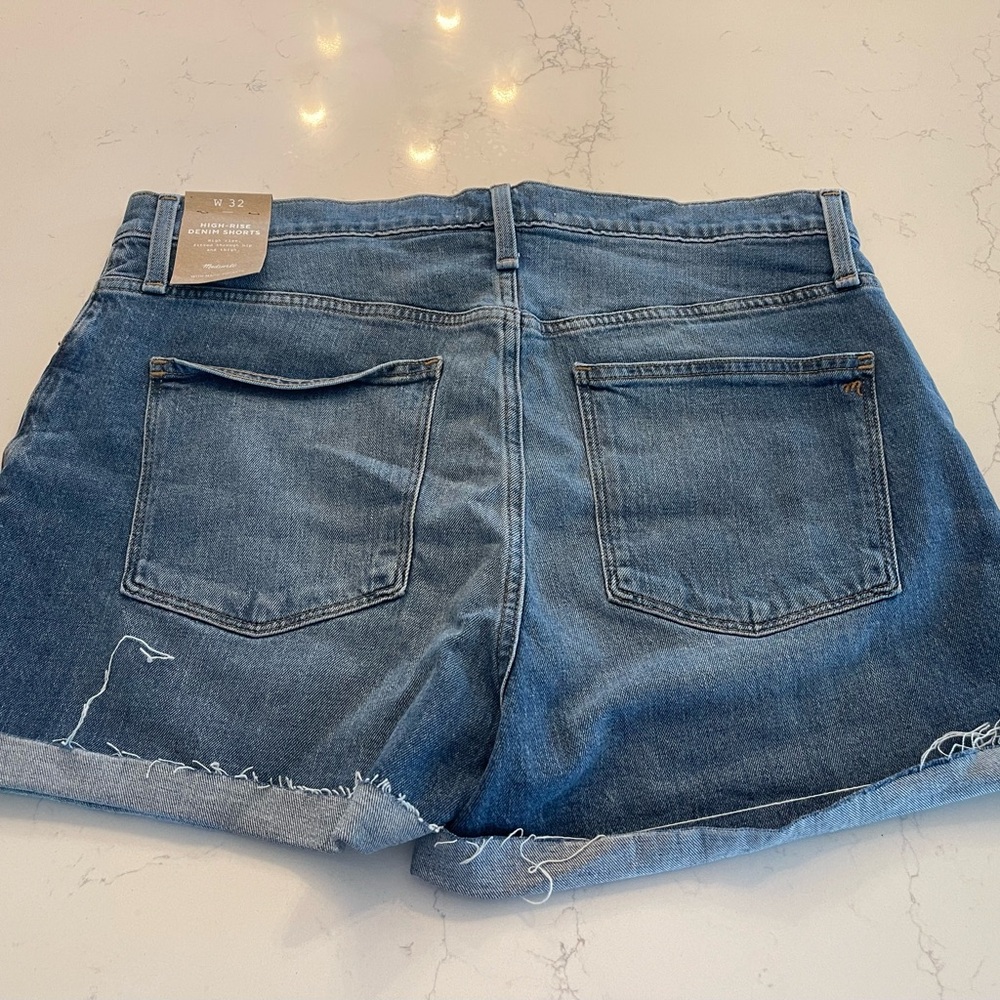Madewell high rise denim shorts